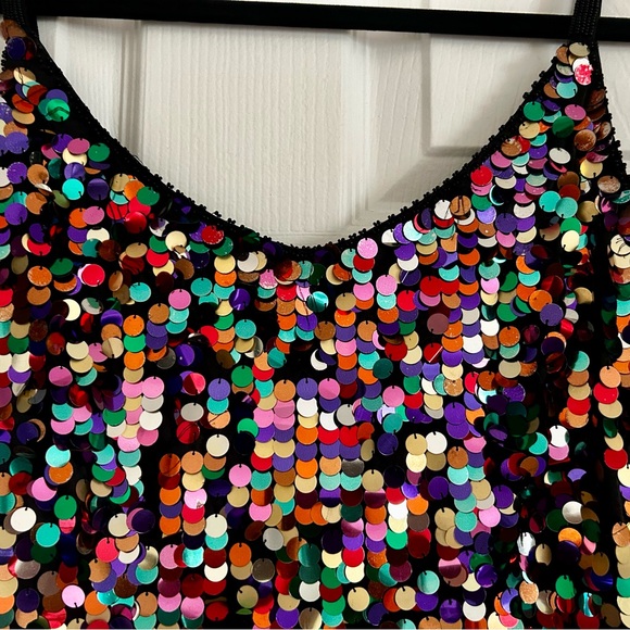 Oleg Cassini Black Sequin Dress - Picture 2 of 6